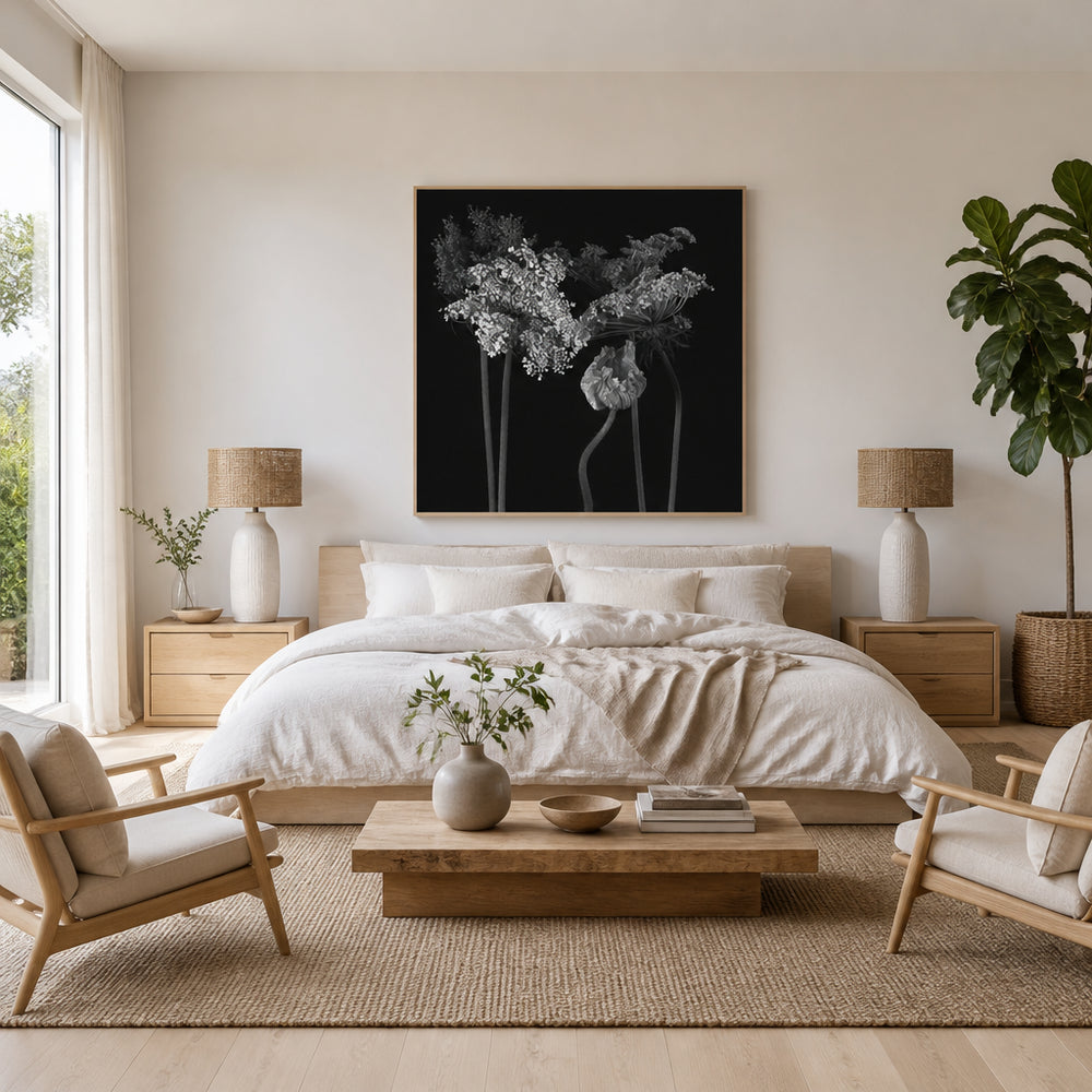 Room mockup featuring Contrast in Bloom Photography Print