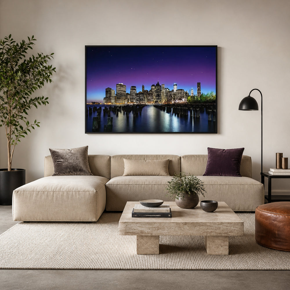 Room mockup featuring New York Sky Line Photo Print