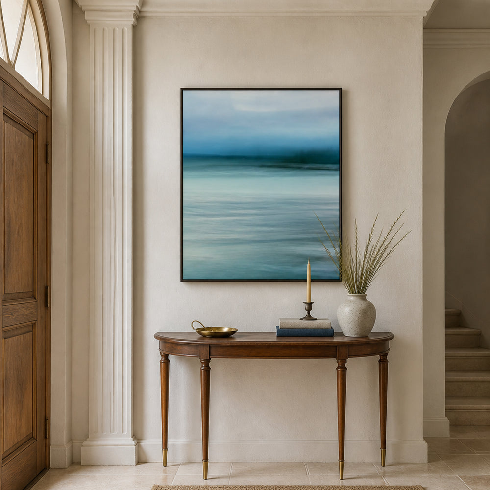 Room mockup featuring Tranquil Horizon Photography Print