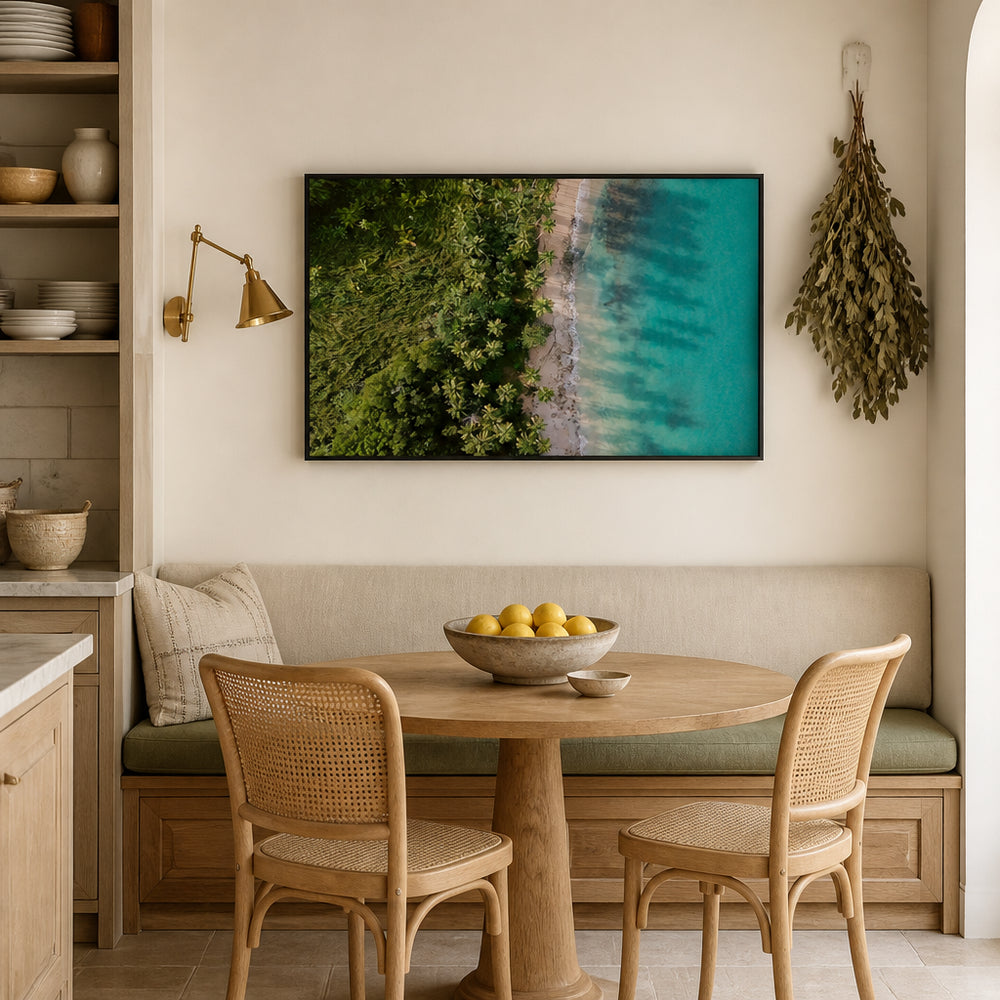 Room mockup featuring Emerald Oasis Photo Print