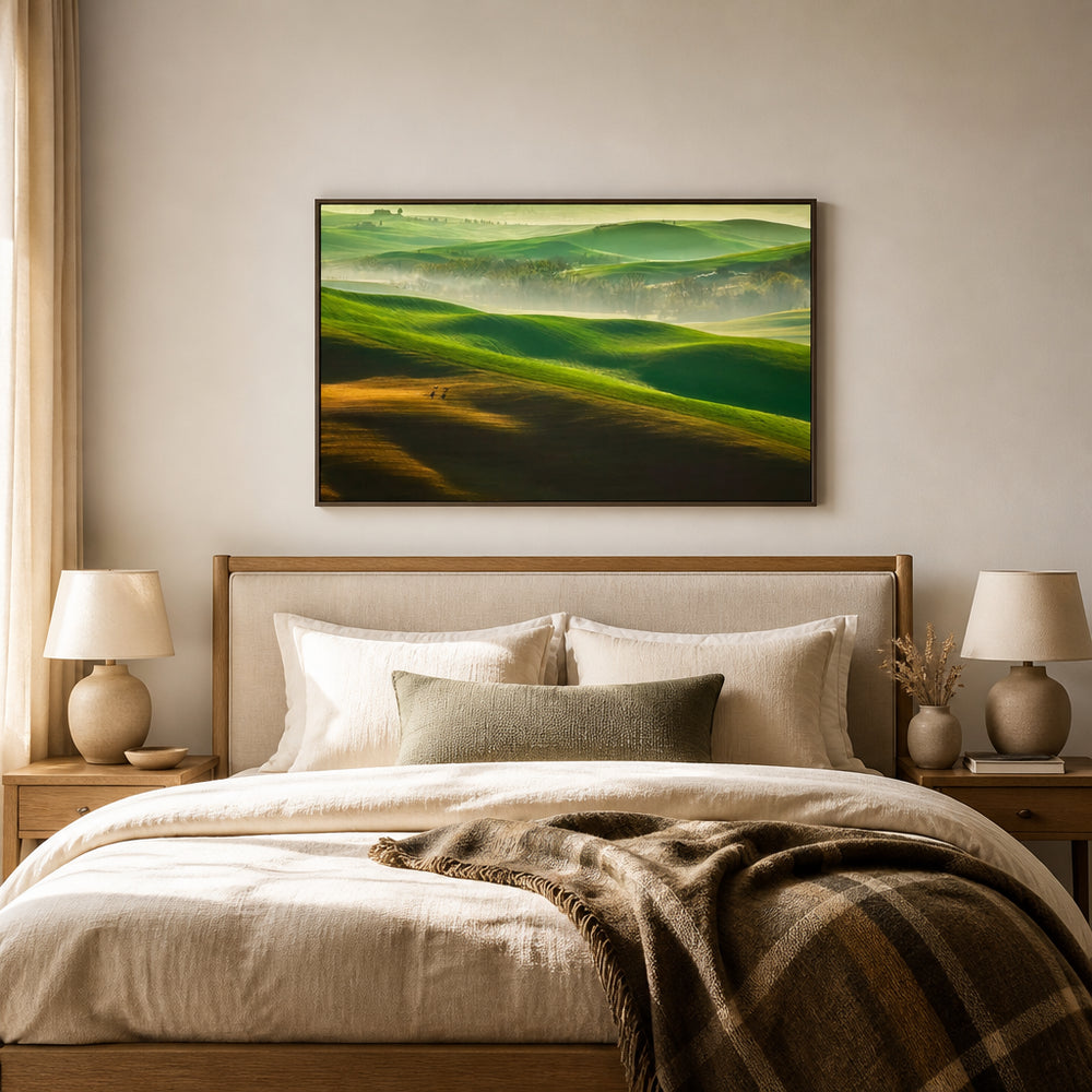 Room mockup featuring Golden Hour Serenity Print