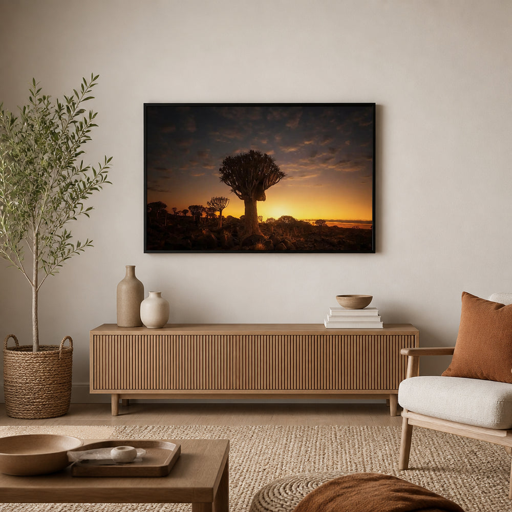 Room mockup featuring At Sunrise Photography Art Print