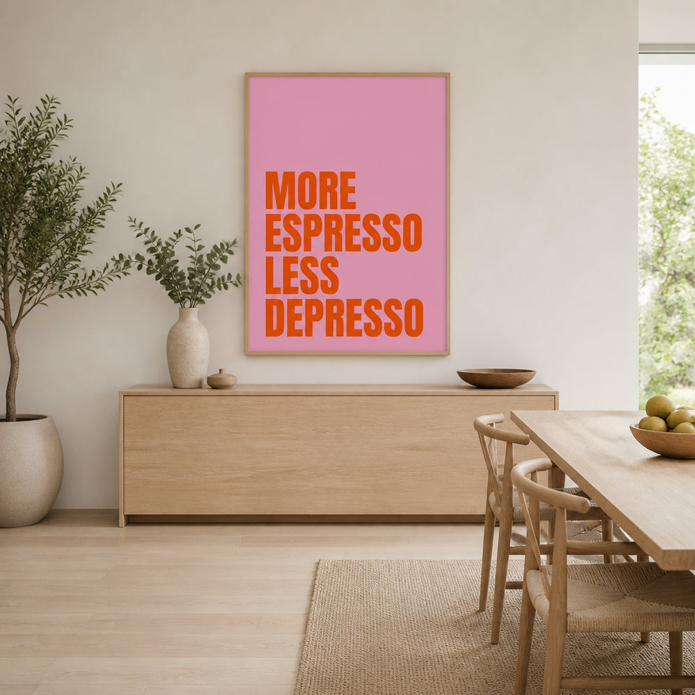 Room mockup featuring Espresso Inspiration Motivational Print
