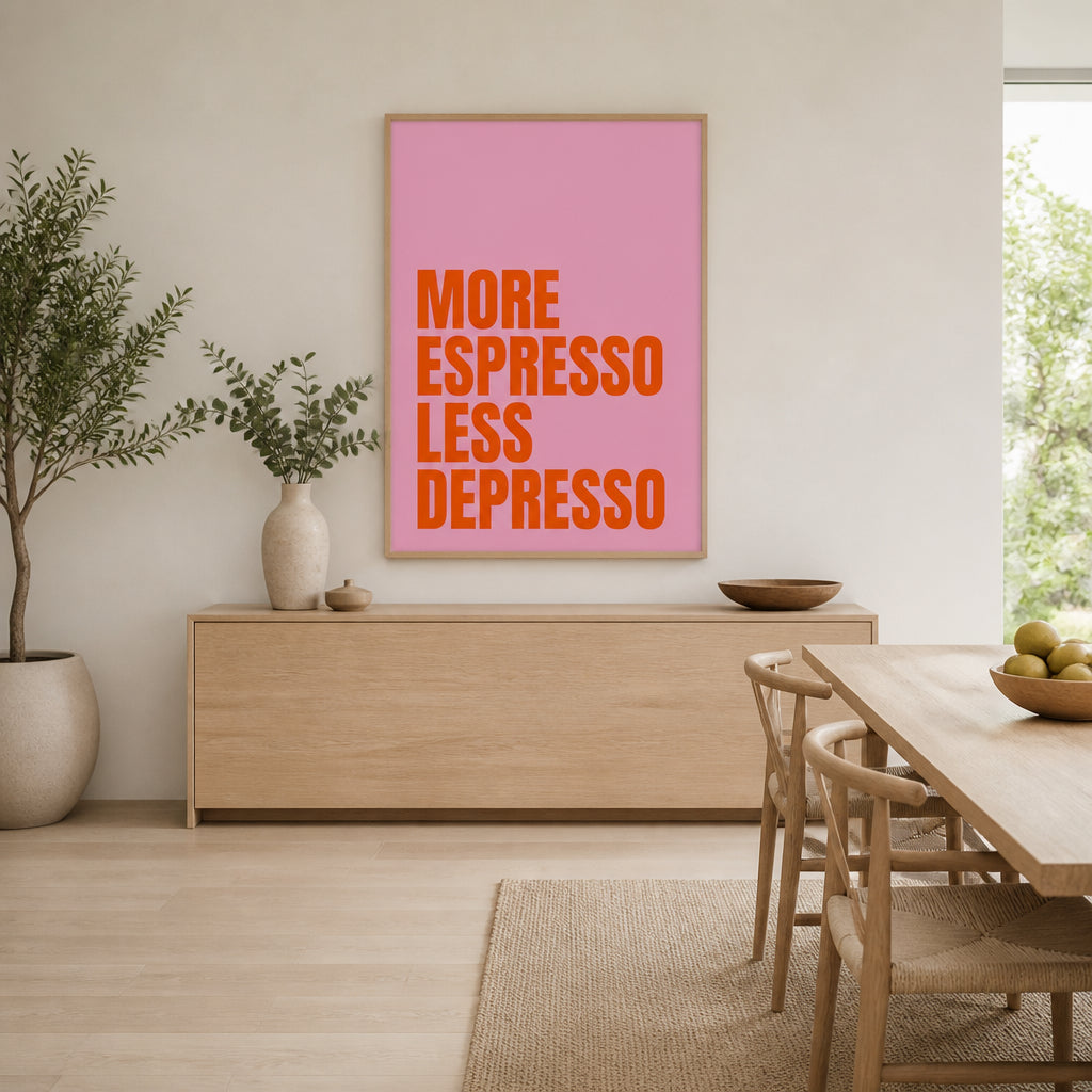 Room mockup featuring Espresso Inspiration Motivational Print
