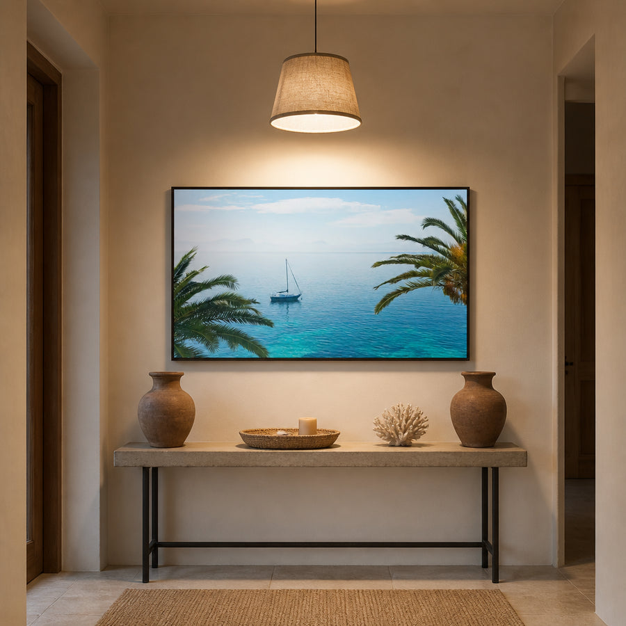 Turquise Paradise Photo Print in a room setting