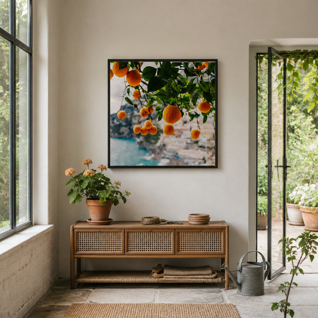 Room mockup featuring Amalfi Coast Oranges Photo Print 2