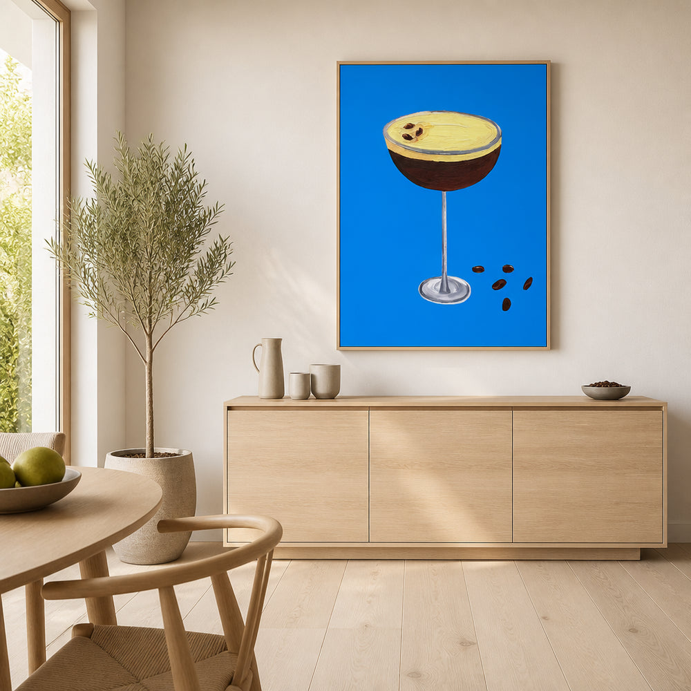 Room mockup featuring Essential Elegance Espresso Martini Print