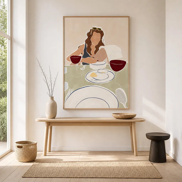Room mockup featuring Elegant Repast Print