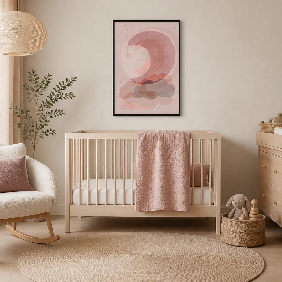 Gentle Moon by Treechild Print in a room setting