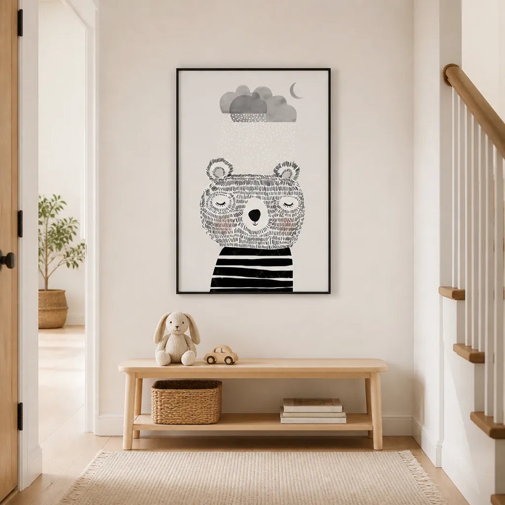 Room mockup featuring Snowy Bear Dreams Print