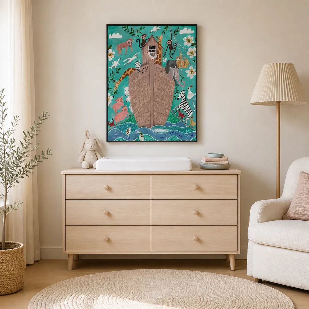 Room mockup featuring Arc of Noah Children's Art Print