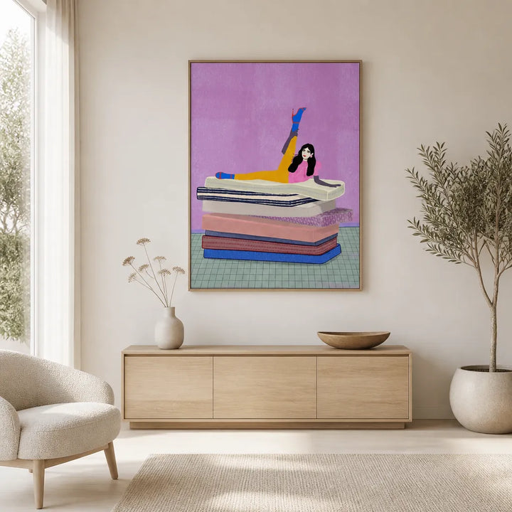 Room mockup featuring Elevated Repose Print