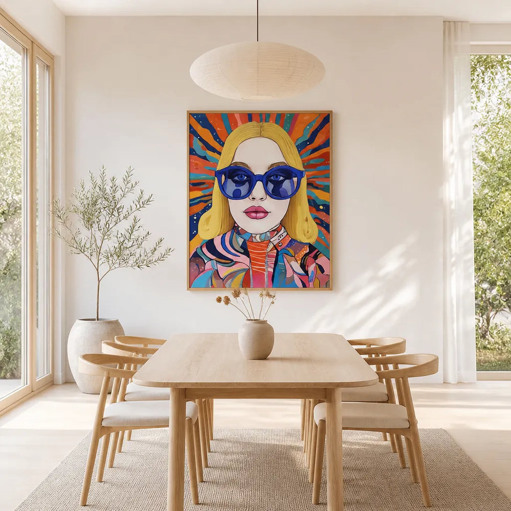 Room mockup featuring Chromatic Vogue Contemporary Art Print