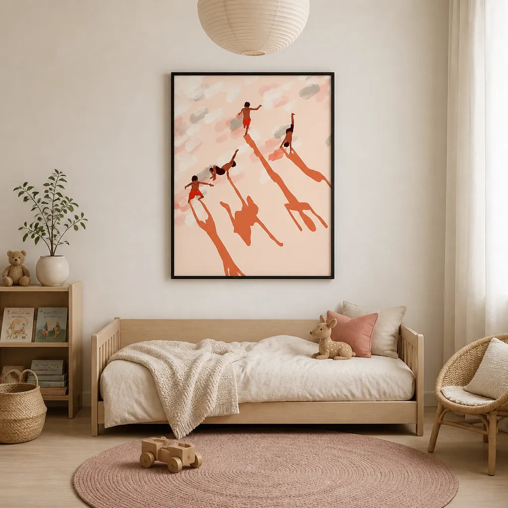 Room mockup featuring Playful Shadows Art Print