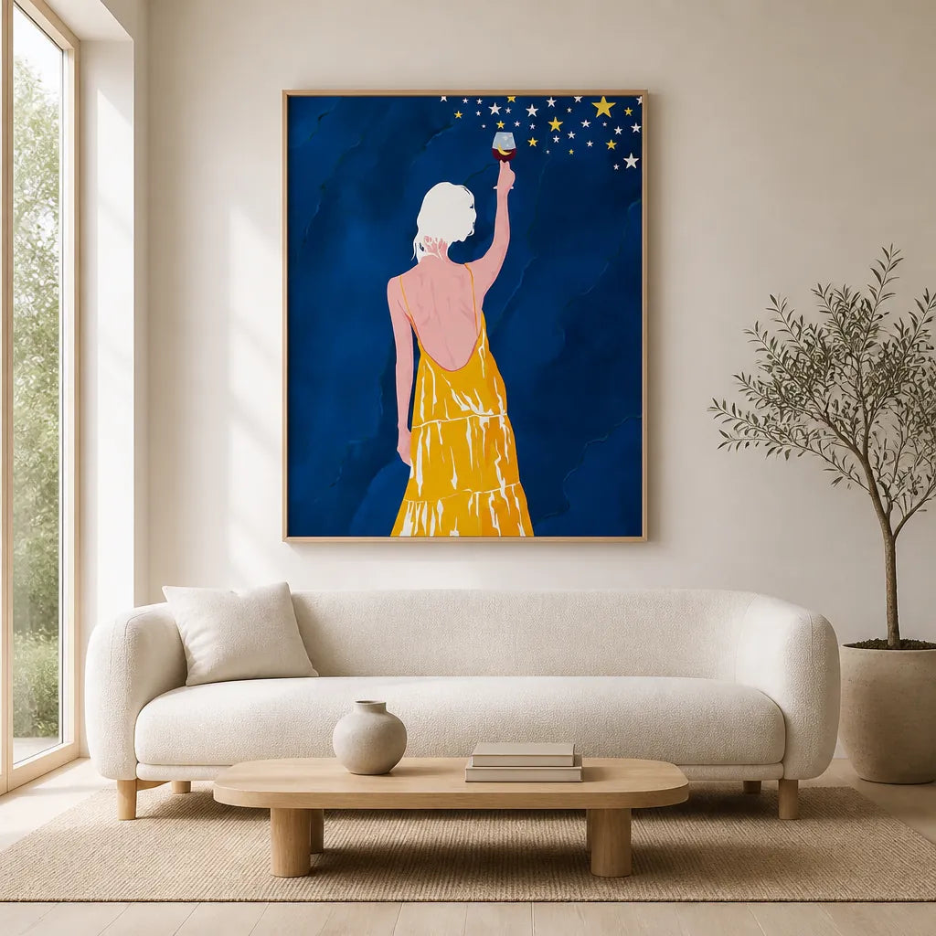 Room mockup featuring Starry Toast Art Print