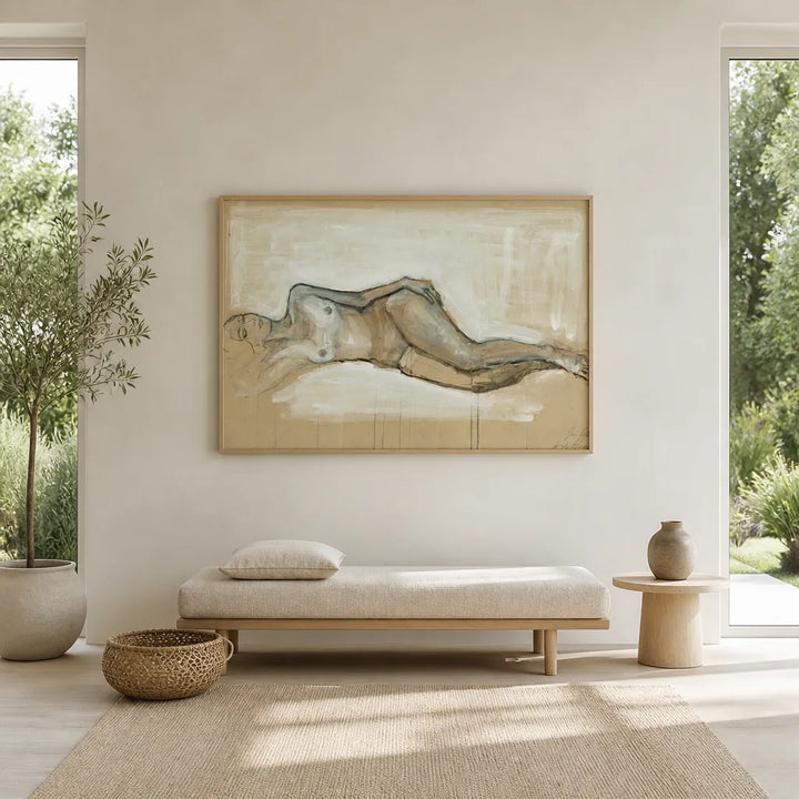 Room mockup featuring Repose in Sketch Art Print
