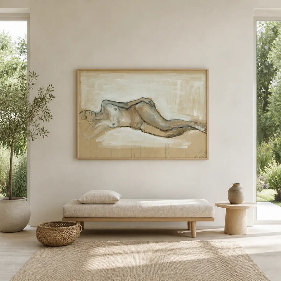 Repose in Sketch Art Print in a room setting