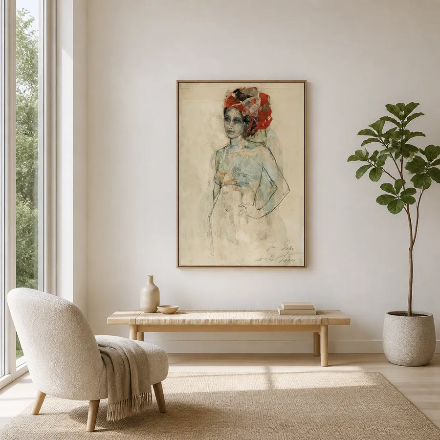 Subtle Expressions Art Print in a room setting