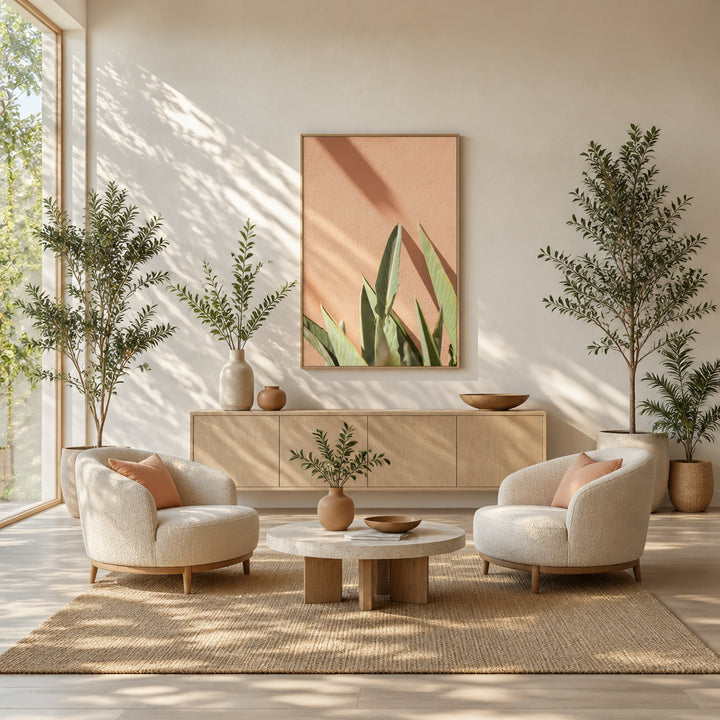 Room mockup featuring Botanical Pastels Mediterranean Photo Print