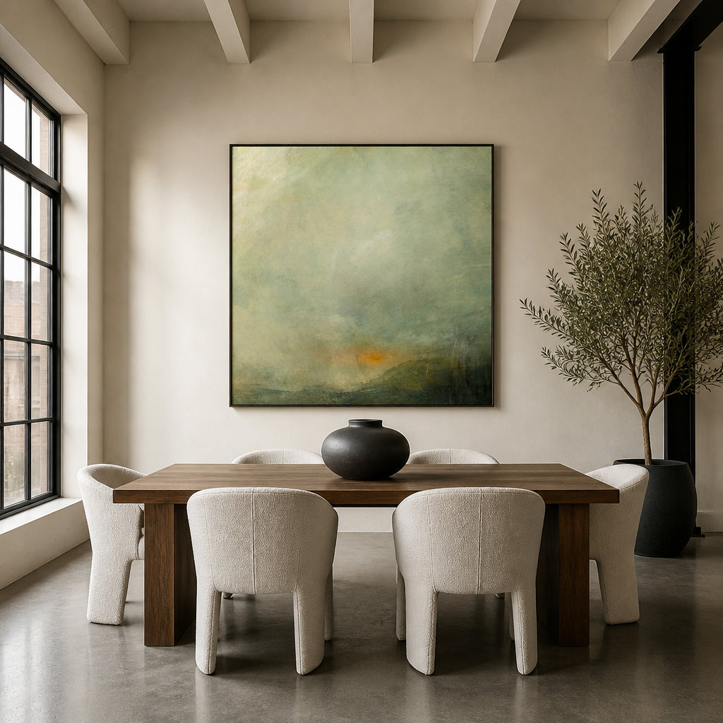 Room mockup featuring Powderham Abstract Landscape Art Print