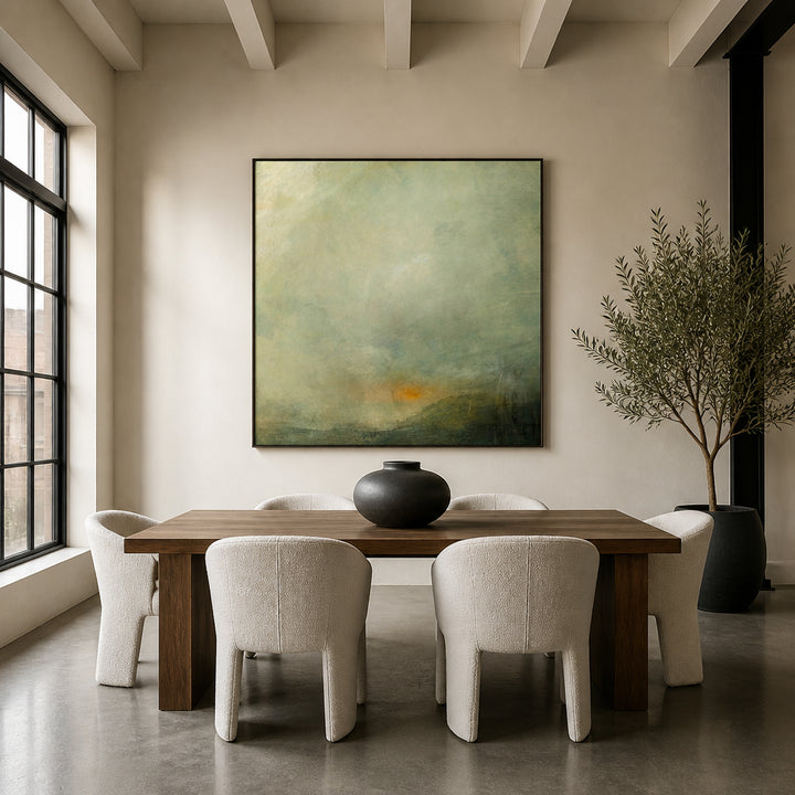 Room mockup featuring Powderham Abstract Landscape Art Print