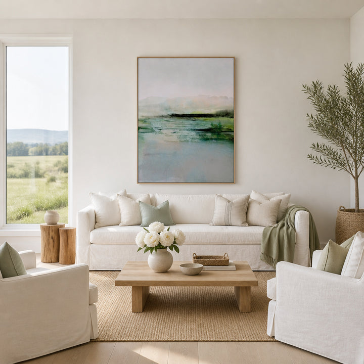 Room mockup featuring Fresca 2 Abstract Landscape Art Print