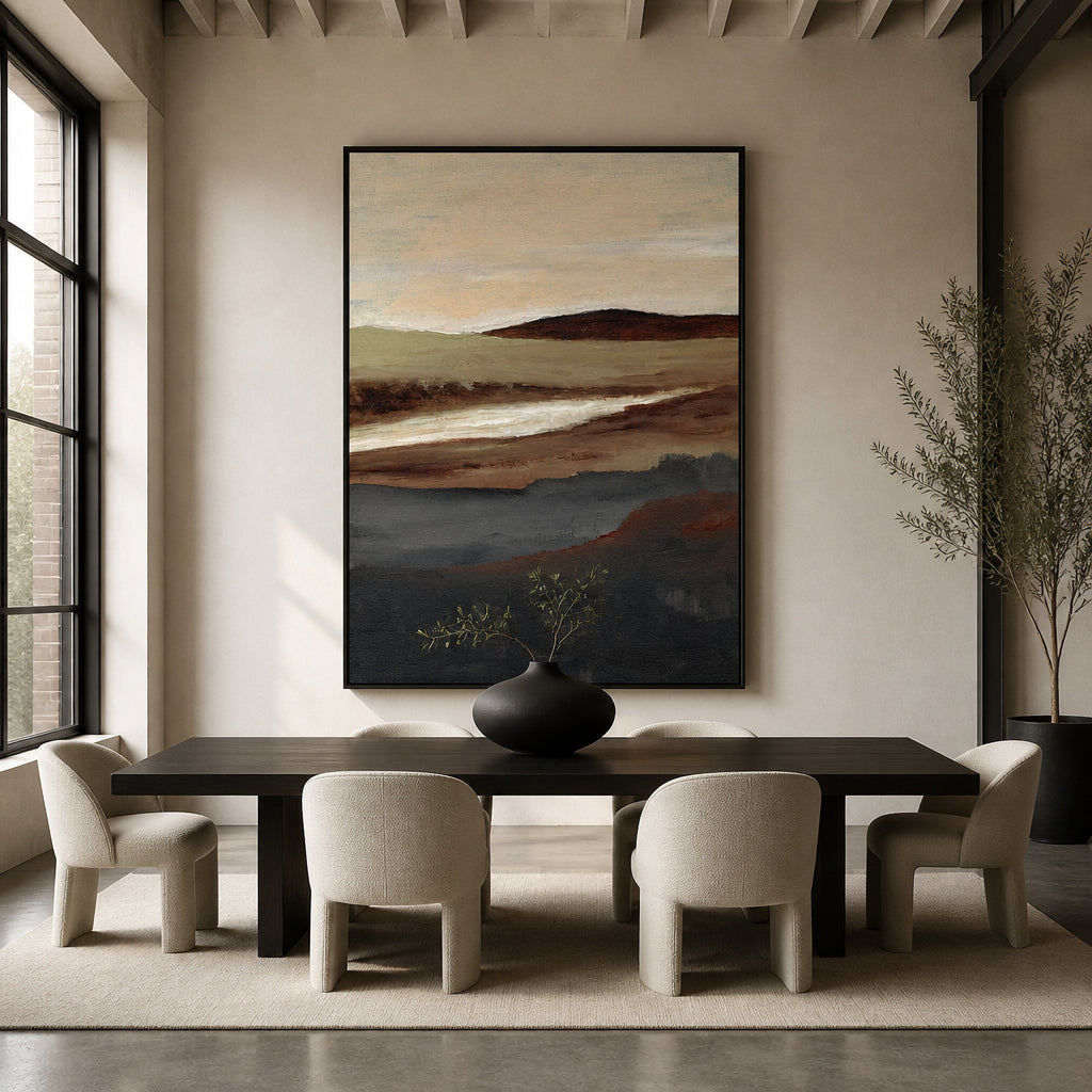 Room mockup featuring Serene View Abstract Landscape Art Print
