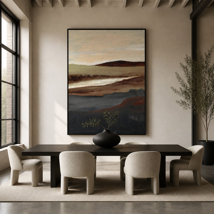 Room mockup featuring Serene View Abstract Landscape Art Print