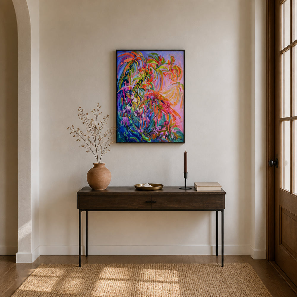 Room mockup featuring Reverie of the Cosmic Jungle