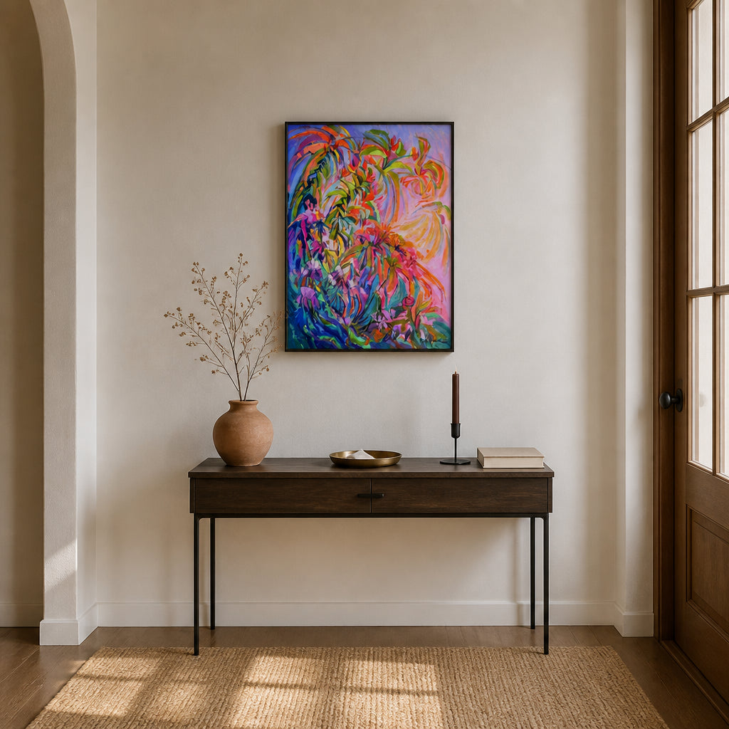 Room mockup featuring Reverie of the Cosmic Jungle