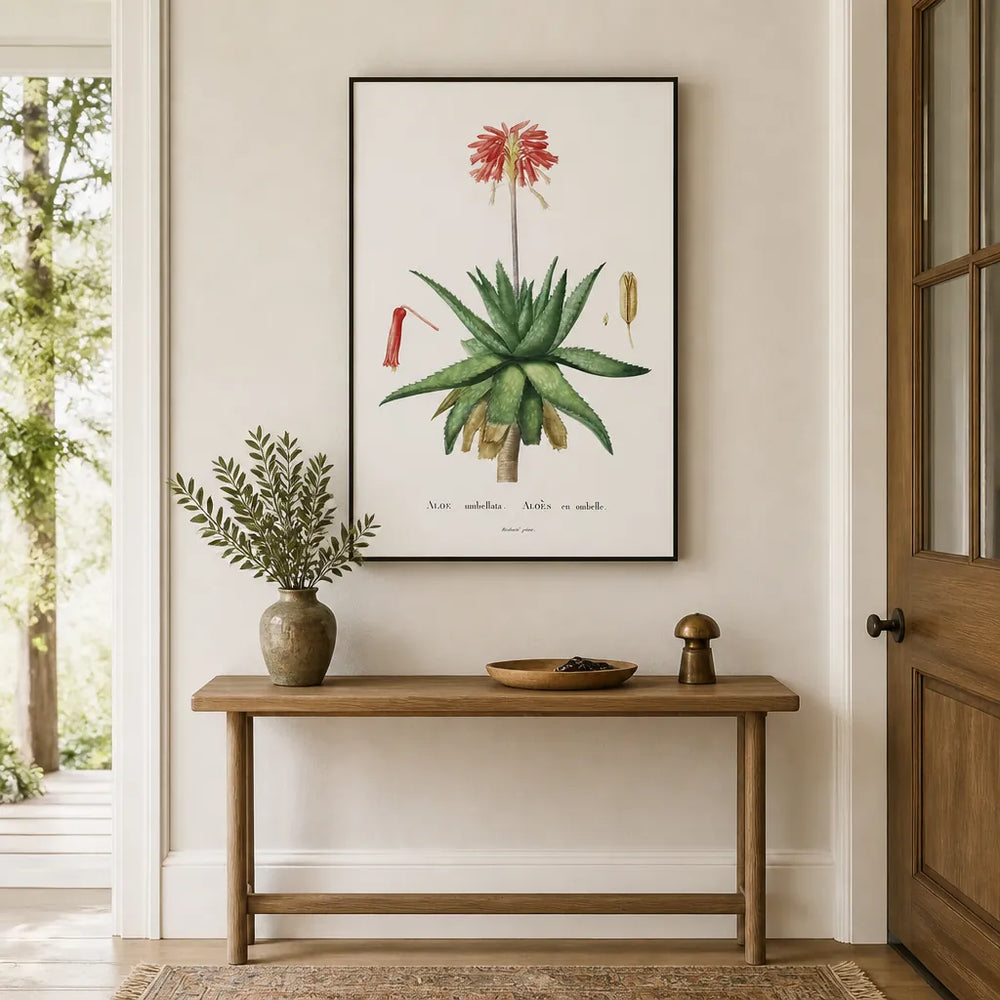 Room mockup featuring Aloe Umbellata Art Print