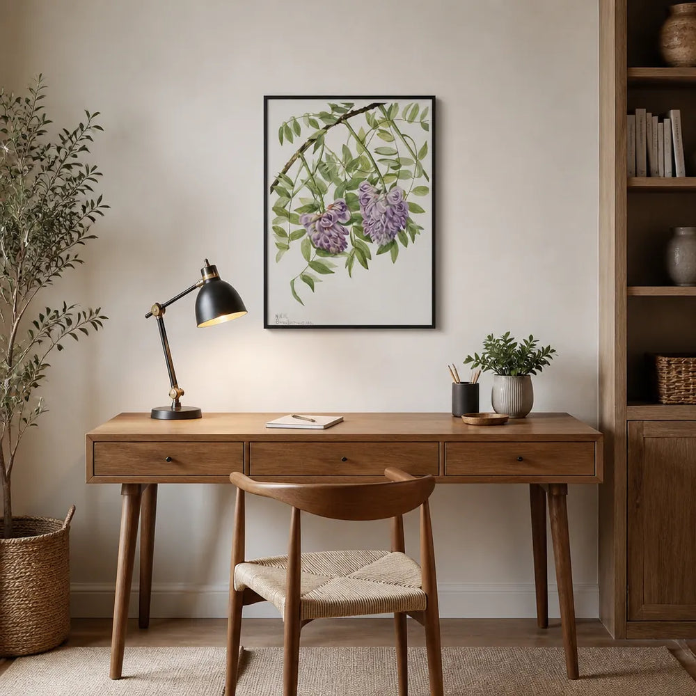 Room mockup featuring American Wisteria Art Print