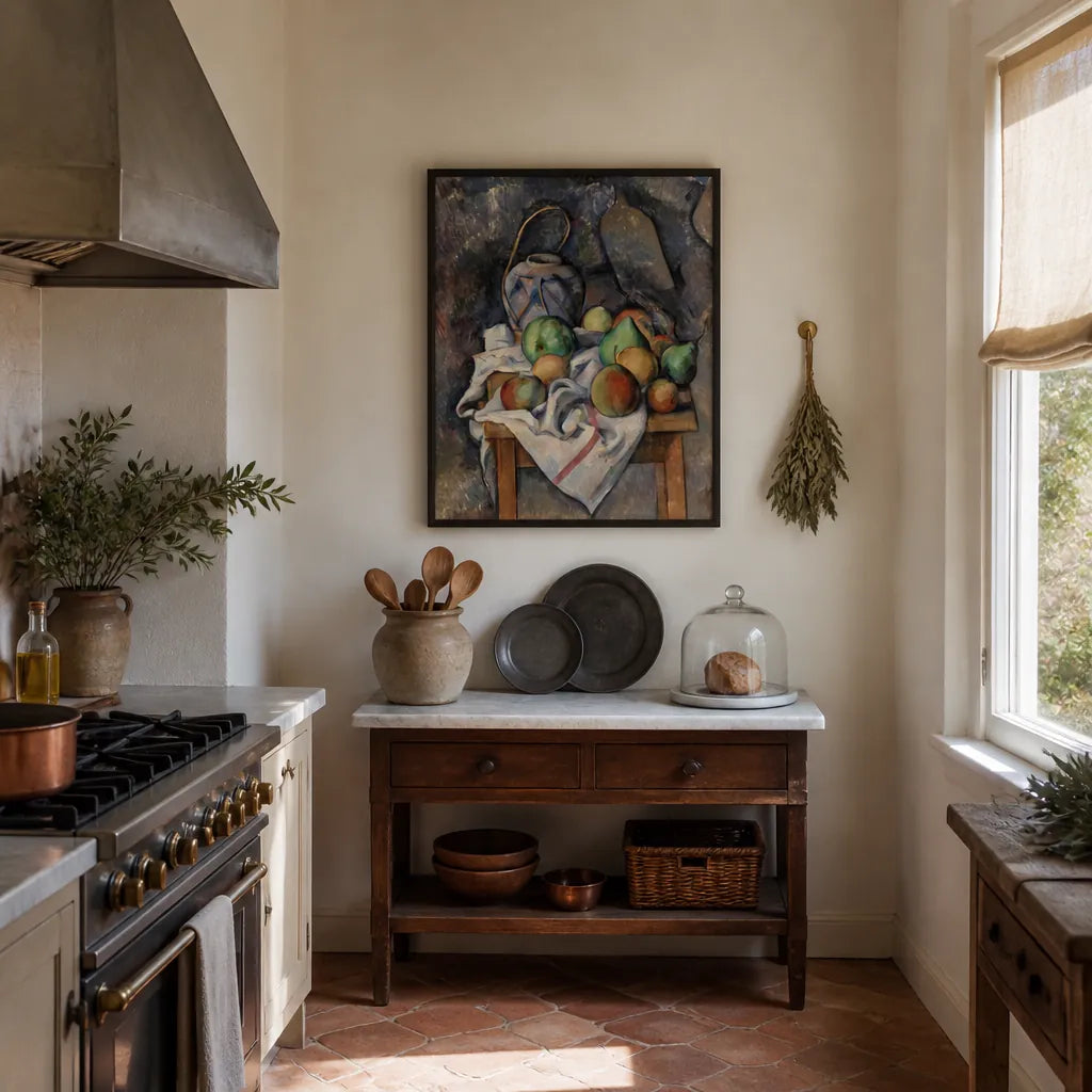 Room mockup featuring Ginger Jar by Paul Cezanne Art Print