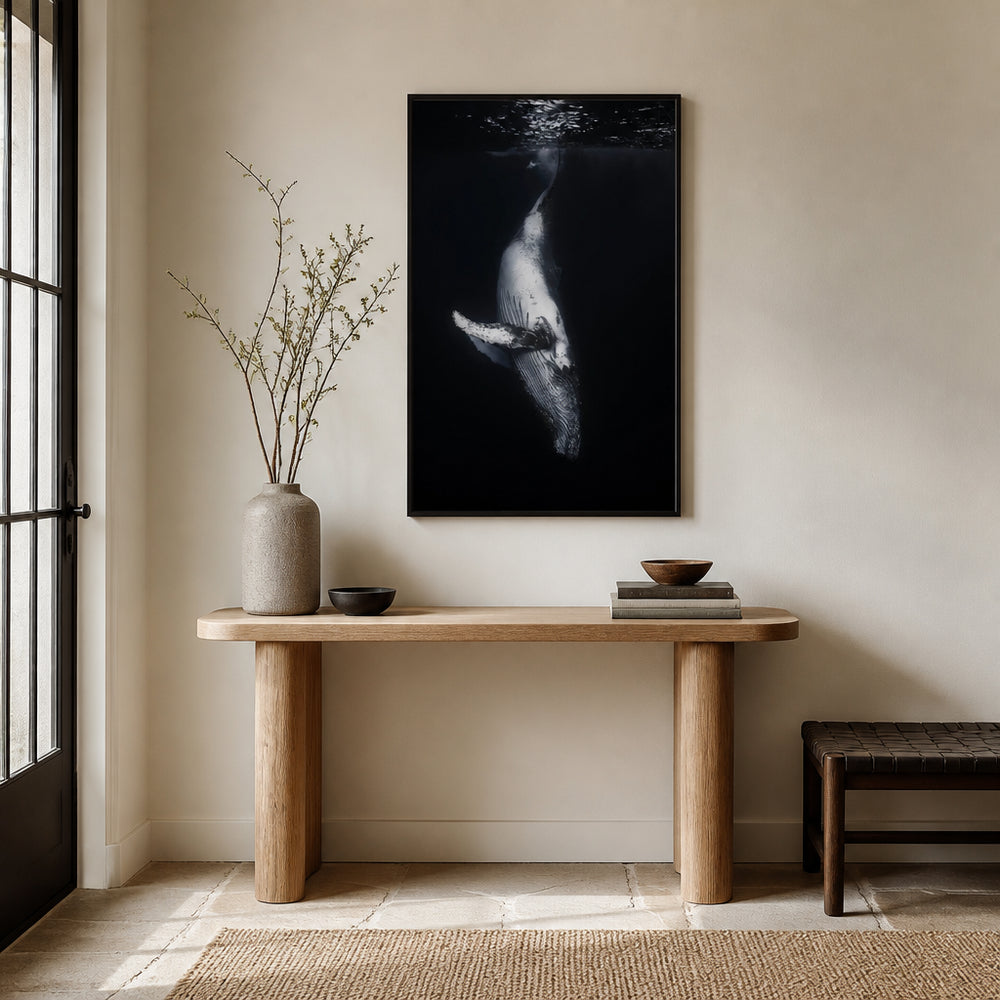 Room mockup featuring Abyssal Whale Majesty Photo Print