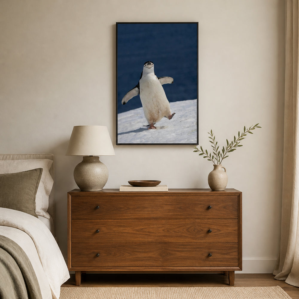 Room mockup featuring Penguin Joy penguin Photo Print