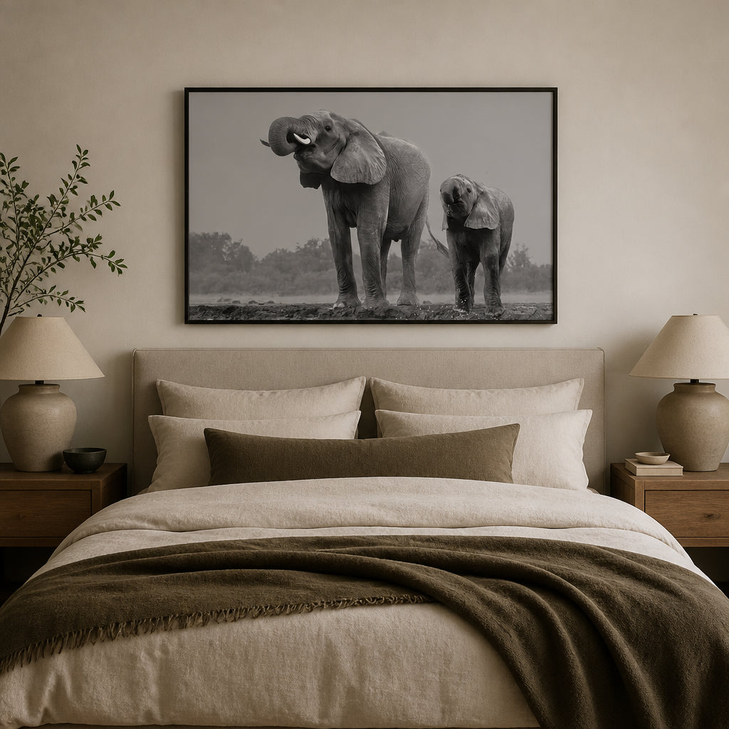 Room mockup featuring Savanna Giants Photo Print