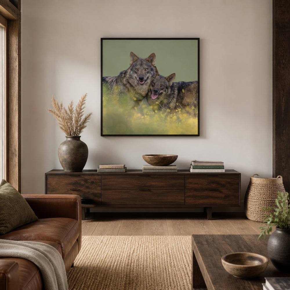 Room mockup featuring Wolf Family Portrait Photo Print