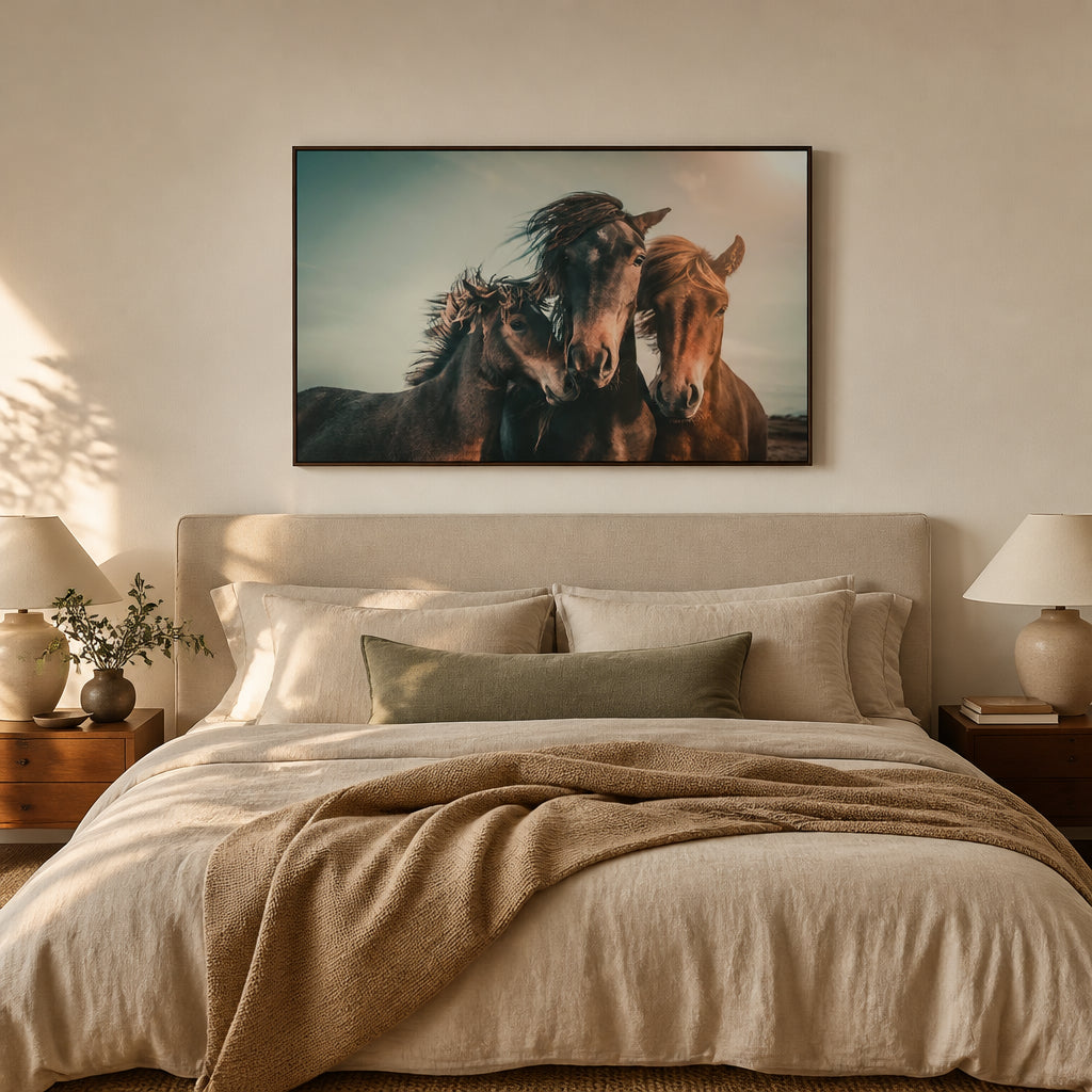 Room mockup featuring Equine Family Portrait Photo Print