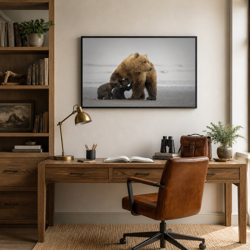 Room mockup featuring Bear Family Time Photo Print