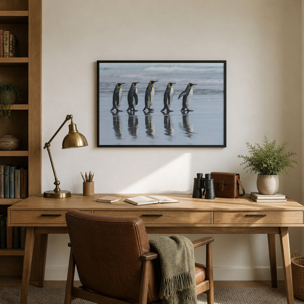 Room mockup featuring Penguins Online Five Photo Print