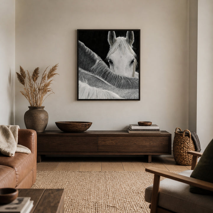Room mockup featuring Equine Gaze Photo Print