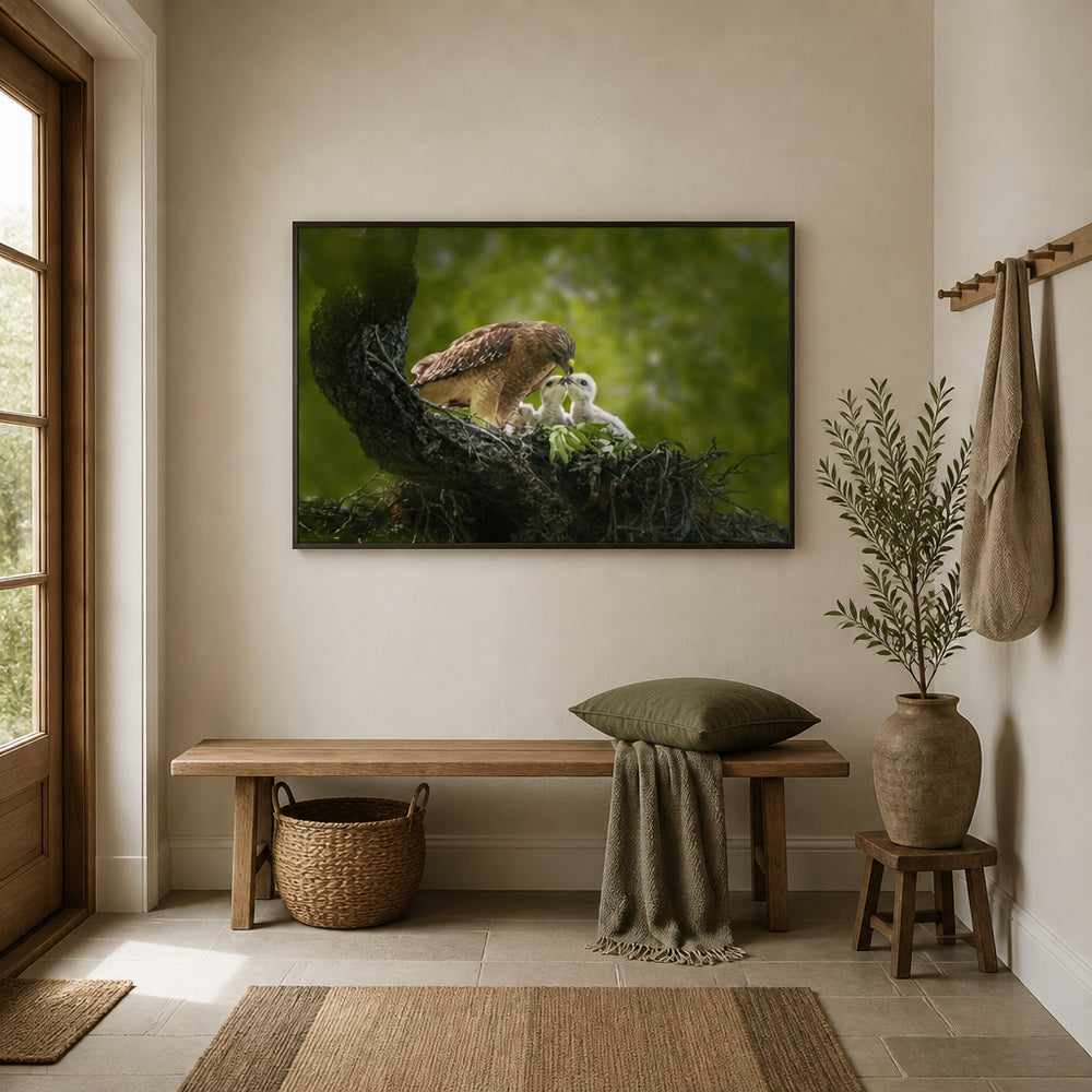 Room mockup featuring Hawk Family Bond Photo Print