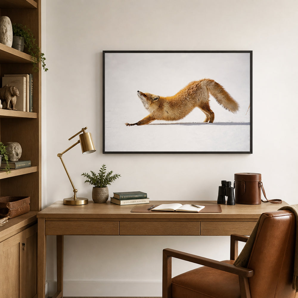 Room mockup featuring Melting Heart Fox Stretch Photo Print