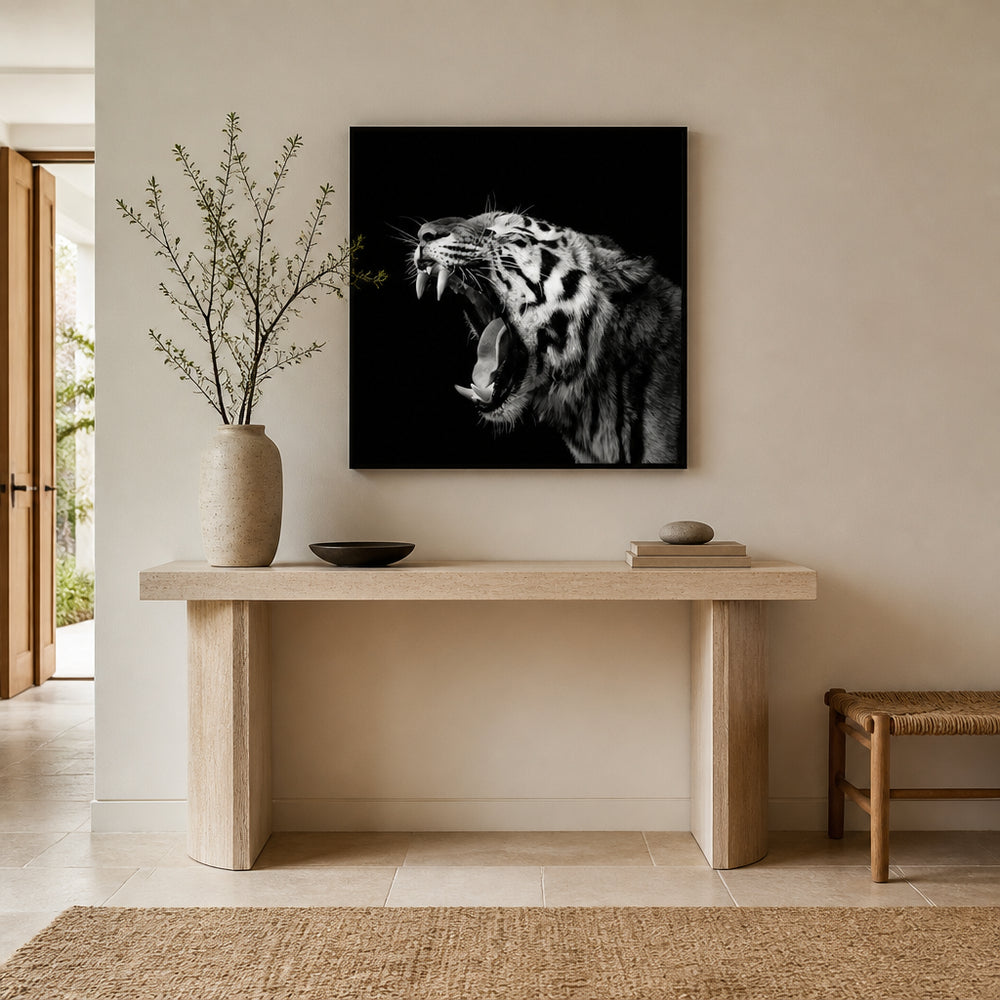 Room mockup featuring Primal Roar Majesty Photo Print