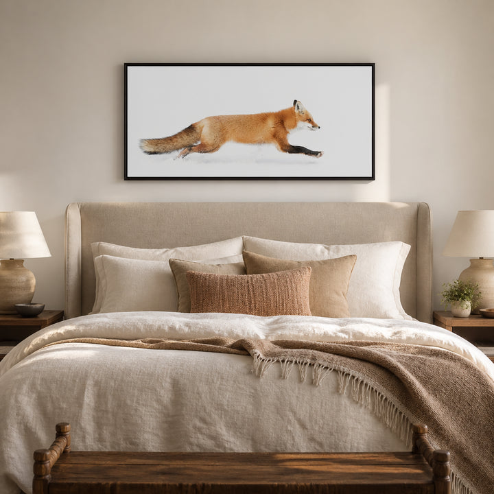 Room mockup featuring Algonquin Running Red Fox Photo Print