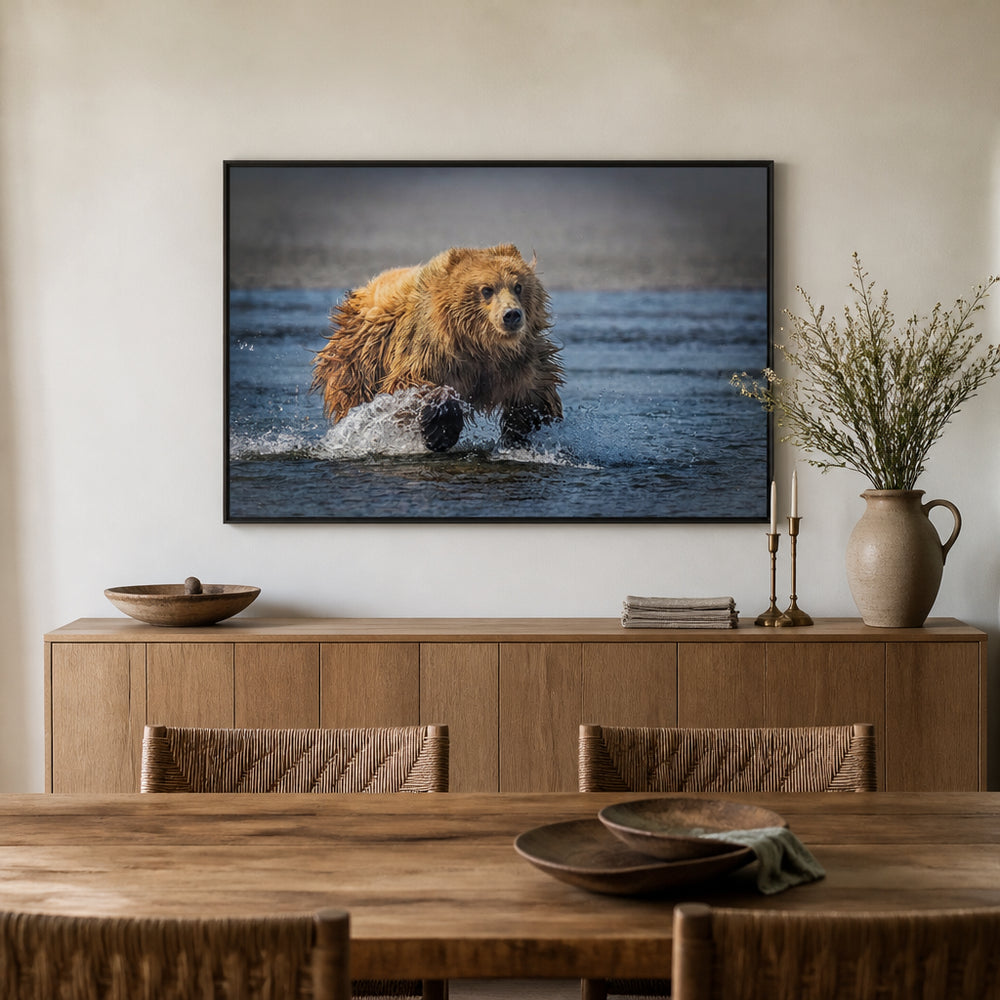 Room mockup featuring Bear's Charge Photo Print