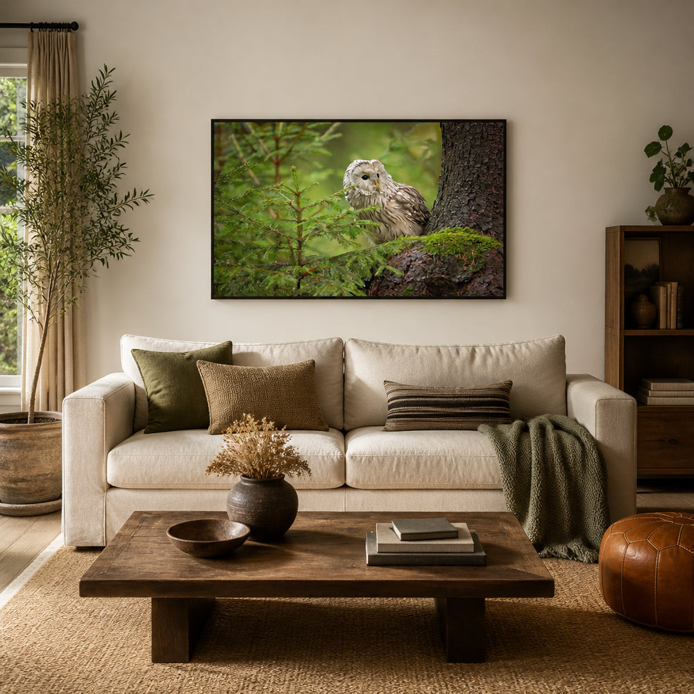 Room mockup featuring Forest Prowler Photo Print