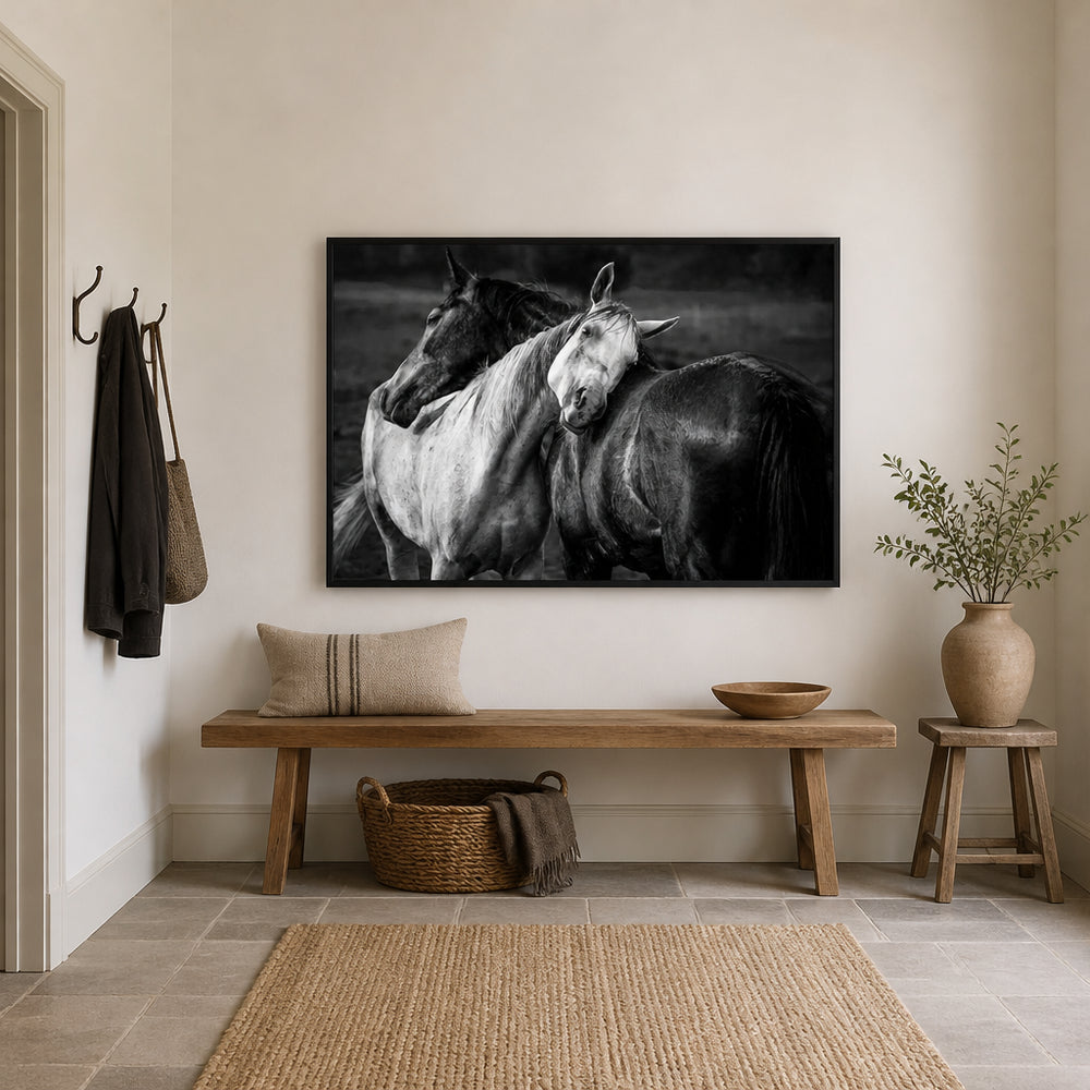 Room mockup featuring Equine Embrace Photo Print