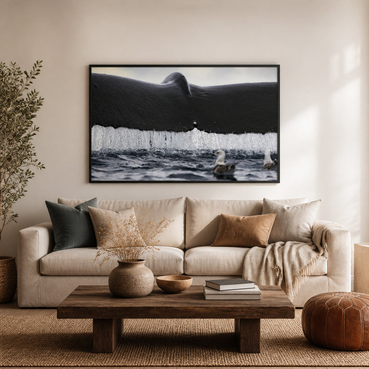 Room mockup featuring Whale Waterfall Photo Print