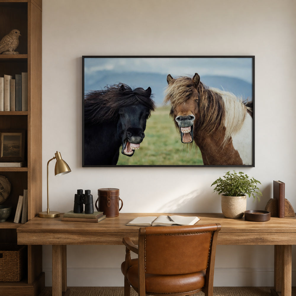 Room mockup featuring Equine Grin Photo Print